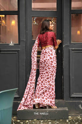 Salina Pink Georgette Saree